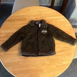 Fly boy co by Nannette jacket size 7T. This is broken in to a nice vintage wear.